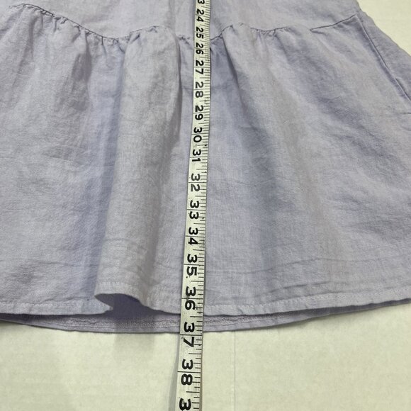 Bella Ambra Dress Womens M Purple Lilac Linen Blend Tiered Midi Beachy Cottage - Picture 8 of 10